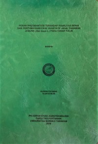 Peran Rhizobakteri Terhadap Viabilitas Benih Dan Pertumbuhan Fase Vegetatif Awal Tanaman Jagung (Zea mays L.) Pada Tanah Salin