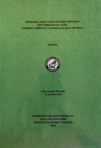 Pengaruh Jenis Pupuk Organik Terhadap Pertumbuhan Dan Hasil Tanaman Sambiloto (Andrographis paniculata Ness.)