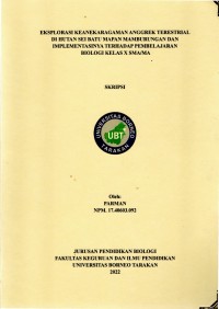 Eksplorasi Keanekaragaman Anggrek Terestrial Di Hutan Sei Batu Mapan Mamburungan Dan Implementasinya Terhadap Pembelajaran Biologi Kelas X SMA/MA