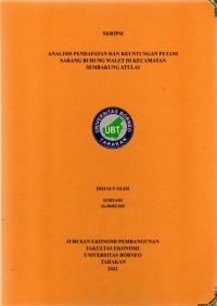 Analisis Pendapatan Dan Keuntungan Petani Sarang Burung Walet Di Kecamatan Sembakung Atulai