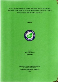 Pengaruh Pemberian Pupuk Organik Padat Dan Pupuk Organik Cair Terhadap Hasil Tanaman Kangkung Cabut (Ipomea reptans poir) Di Kota Tarakan