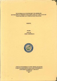 Pengembangan Instrumen Tes Berbasis Keterampilan Proses Sains Siswa Kelas V MI Al-Fatah Pada Materi Alat Pernapasan Manusia