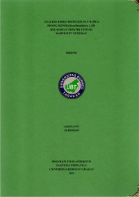 Analisis Risiko Produksi Dan Harga Pisang Kepok (Musa paradisiaca l.) Di Kecamatan Sebatik Tengah Kabupaten Nunukan