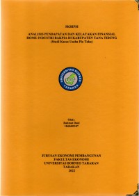 Analisis Pendapatan Dan Kelayakan Finansial Home Industri Bakpia Di Kabupaten Tana Tidung (Studi Kasus Usaha Pia Taka)