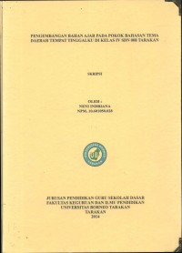 Pengembangan Bahan Ajar Pada Pokok Bahasan Tema Daerah Tempat Tinggalku Di Kelas IV SDN 008 Tarakan