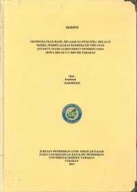 Meningkatkan Hasil Belajar Matematika Melalui Model Pembelajaran Kooperatif Tipe STAD (Student Teams Achievement Division) Pada Siswa Kelas V-C SDN 028 Tarakan