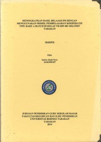 Meningkatkan Hasil Belajar IPS Dengan Menggunakan Model Pembelajaran Kooperatif Tipe Make A Match Di Kelas VB SDN 001 Selumit Tarakan