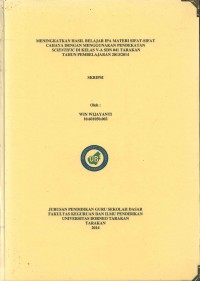 Meningkatkan Hasil Belajar IPA Materi Sifat-Sifat Cahaya Dengan Menggunakan Pendekatan Scientific Di Kelas V-A SDN 041 Tarakan Tahun Pembelajaran 2013/2014