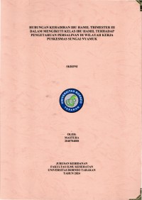 Hubungan Kehadiran Ibu Hamil Trimester III Dalam Mengikuti Kelas Ibu Hamil Terhadap Pengetahuan Persalinan Di Wilayah Kerja Puskesmas Sungai Nyamuk