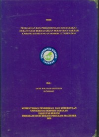 Pengakuan dan Perlindungan Masyarakat Hukum Adat Berdasarkan Peraturan Daerah  Kabupaten Bulungan Nomor 12 Tahun 2016
