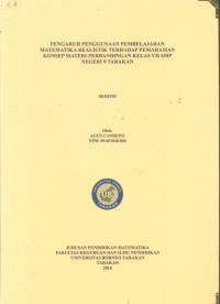Pengaruh Penggunaan Pembelajaran Matematika Realistik Terhadap Pemahaman Konsep Materi Perbandingan Kelas VII SMP Negeri 9 Tarakan