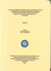 Pengaruh Model Pembelajaran Kooperatif Tipe Numbered Heads Together (NHT) Terhadap Pemahaman Konsep Matematika Siswa Kelas VIII SMP Muhammadiyah 2 Tarakan