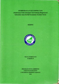 Pemberdayaan Kelompok Tani (Studi Kasus Pada Kelompok Tani Embung Bengawan Di Kelurahan Juata Kerikil Kecamatan Tarakan Utara)