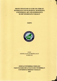 PROFIL PENGETAHUAN GURU IPA TERKAIT PENDEKATAN STEAM (SCIENCE, TECHNOLOGY, ENGINEERING, ART, AND MATHEMATICS) DI SMP NEGERI KOTA TARAKAN