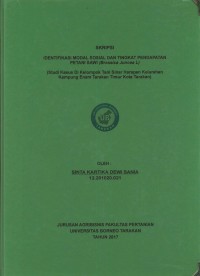 Identifikasi Modal Sosial Dan Tingkat Pendapatan Petani Sawi (Brassica juncea L.) (Studi Kasus Di Kelompok Tani Sinar Harapan Kelurahan Kampung Enam Tarakan Timur Kota Tarakan)