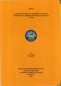 Efektivitas Belanja Pemerintah Dalam Pembentukan PDRB Di Provinsi Kalimantan Utara