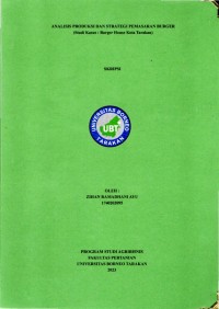 Analisis Produksi Dan Strategi Pemasaran Burger (Studi Kasus: Burger House Kota Tarakan)