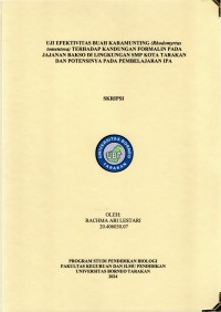 Uji Efektivitas Buah Karamunting (Rhodomyrtus Tomentosa) Terhadap Kandungan Formalin Pada Jajanan Bakso Di Lingkungan Smp Kota Tarakan Dan Potensinya Pada Pembelajaran IPA