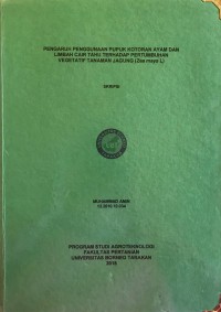 Pengaruh Penggunaan Pupuk Kotoran Ayam Dan Limbah Cair Tahu Terhadap Pertumbuhan Vegetatif Tanaman Jagung (Zea mays L.)