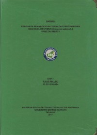 Pengaruh Pemangkasan Terhadap Pertumbuhan Dan Hasil Mentimun (Cucumis sativus L.) Varietas Mercy