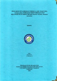 Pengaruh Penambahan Formula Oil Crab Pada Artemia Salina Terhadap Pertumbuhan Dan Kelangsungan Hidup Benih Udang Windu (Penaeus monodon)
