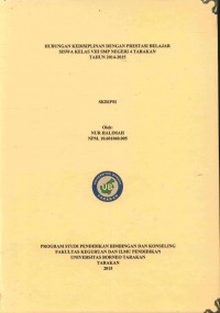 Hubungan Kedisiplinan Dengan Prestasi Belajar Siswa Kelas VIII SMP Negeri 4 Tarakan Tahun 2014-2015