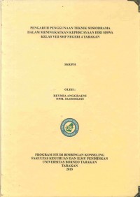 Pengaruh Penggunaan Teknik Sosiodrama Dalam Meningkatkan Kepercayaan Diri Siswa Kelas VIII SMP Negeri 4 Tarakan
