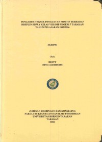 Pengaruh Teknik Penguatan Positif Terhadap Disiplin Siswa Kelas VIII SMP Negeri 7 Tarakan Tahun Pelajaran 2015/2016