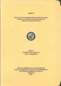 Studi Tentang Persepsi Siswa Terhadap Guru BK Kelas VIII Di SMP Negeri 8 Tarakan Tahun Pelajaran 2015/2016