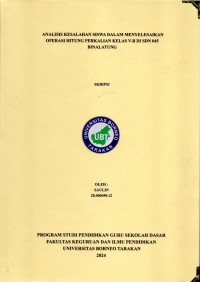 Analisis Kesalahan Siswa Dalam Menyelesaikan Operasi Hitung Perkalian Kelas V-B Di SDN 045 Binalatung