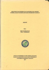 Implementasi Pendekatan Saintifik Pada Proses Pembelajaran Di Sekolah Dasar Negeri 024 Tarakan