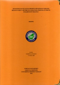 Pengendalian Kualitas Produk Air Kemasan Arguma Menggunakan Metode Six Sigma Pada PERUSDA Intimung Di Kabupaten Malinau