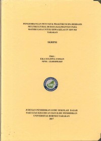 Pengembangan Petunjuk Praktikum IPA Berbasis Multikultural Budaya Kalimantan Pada Materi Gaya Untuk Siswa Kelas IV SDN 043 Tarakan