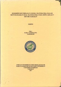 Deskripsi Kecerdasan Logika Matematika Dalam Menyelesaikan Soal Matematika Pada Siswa Kelas V SDN 006 Tarakan