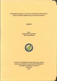 Deskripsi Kemampuan Guru Dalam Menjalin Komunikasi Dengan Peserta Didik Di Kelas IV SDN 028 Tarakan