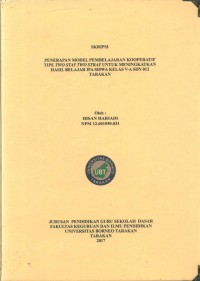 Penerapan Model Pembelajaran Kooperatif Tipe Two Stay Two Stray Untuk Meningkatkan Hasil Belajar IPA Siswa Kelas V-A SDN 012 Tarakan