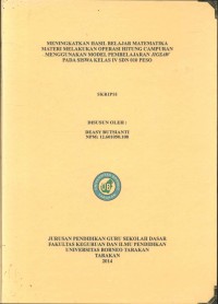 Meningkatkan Hasil Belajar Matematika Materi Melakukan Operasi Hitung Campuran Menggunakan Model Pembelajaran Jigsaw Pada Siswa Kelas IV SDN 010 Peso