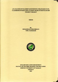 An Analysis Of Teacher’s Questioning Strategies In EFL Classroom Interaction At Eight Grade Students Of SMP Negeri 9 Tarakan