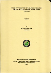 Students’ Perception Of Memrise Application For Vocabulary Learning At MTs Negeri Tarakan