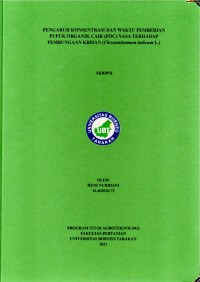 Pengaruh Konsentrasi Dan Waktu Pemberian Pupuk Organik Cair (POC) Nasa Terhadap Pembungaan Krisan (Chrysanthemum Indicum L.)