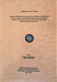 Asuhan Keperawatan Pada Tn. E Dengan Masalah Utama Gangguan Persepsi Sensori Halusinasi Pendengaran Di Ruang Teratai Rumah Sakit Umum Daerah Tarakan