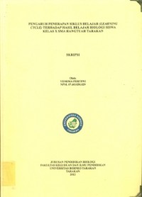 Pengaruh Penerapan Siklus Belajar (Learning Cycle) Terhadap Hasil Belajar Biologi Siswa Kelas X SMA Hangtuah Tarakan