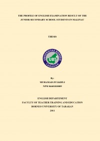 The Profile Of English Examination Result Of The Junior Secondary School Students In Malinau