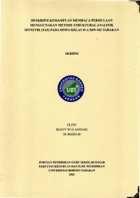 Deskripsi Kemampuan Membaca Permulaan Menggunakan Metode Struktural Analitik Sintetik (SAS) Pada Siswa Kelas II-A SDN 032 Tarakan