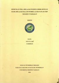 Hubungan Pola Belajar Peserta Didik Dengan Hasil Belajar Dalam Pembelajaran IPA Di SMP Negeri 13 Tarakan
