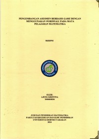 Pengembangan Asesmen Berbasis Game Dengan Menggunakan Wordwall Pada Mata Pelajaran Matematika