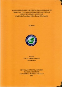 Analisis Pengaruh Likuiditas Dan Sales Growth Terhadap Financial Distress Dengan Inflasi Sebagai Variabel Moderasi (Studi Pada Perusahaan Sektor Energi Di Indonesia)