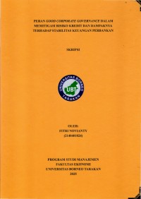 Peran Good Corporate Governance Dalam Memitigasi Risiko Kredit Dan Dampaknya Terhadap Stabilitas Keuangan Perbankan