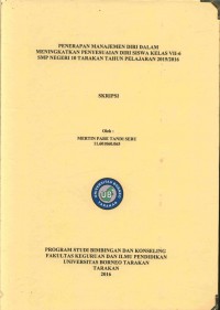 Penerapan Manajemen Diri Dalam Meningkatkan Penyesuaian Diri Siswa Kelas VII-6 SMP Negeri 10 Tarakan Tahun Pelajaran 2015/2016