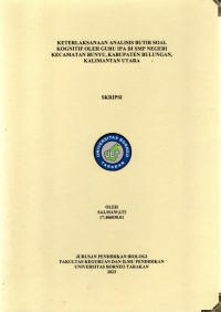 Keterlaksanaan Analisis Butir Soal Kognitif Oleh Guru IPA Di SMP Negeri Kecamatan Bunyu, Kabupaten Bulungan, Kalimantan Utara